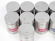 【送料別】★15点セット 調味缶 KASHIWA カシワ T缶キャップ付き 容量150cc 18-8ステンレス製 SUS304 とうがらし さんしょう:240216-R3_画像5
