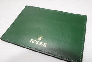 ROLEX ロレックス カードケース 名刺 カード入れ ノベルティ グリーン 緑 レザー 革