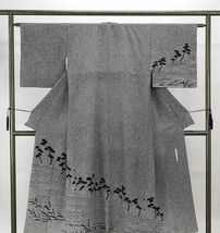 訪問着 正絹 川村久太郎 松立浪模様 身丈154cm 裄丈62.5cm リサイクル 着物 中古 結婚式 入学式 卒業式 b0596_画像1