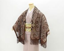 ストール 無月 絣糸ショール シルク 羽織物 日本製 MUGETU ショール 新品 u1003_画像1