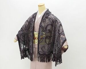 ストール 無月 絣糸ショール シルク 羽織物 日本製 MUGETU ショール 新品 u1007