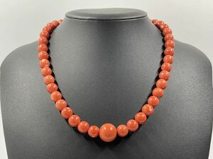  natural book@.. necklace 14mm~9.1mm weight 53g SILVER coral coral 