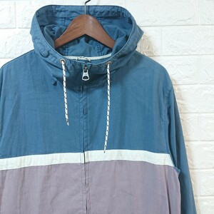 【春物】QUIKSILVER クイックシルバー 切り替え コットン・ナイロン フーディー ジャケット Lサイズ パーカー hoodie jacket parka 