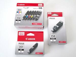 【未開封品・Canon・純正インク・3ヶまとめて】BCI-351XL+350XL(6色パック) / BCI-351XL BK / BCI-350XL PGBK / 期限切れ・2021年