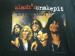 【ロック バンドTシャツ】SLASH'S SNAKE PIT (スラッシュズスネイクピット)/2000年 Ain't Life Grand TOUR T SHIRT (ヴィンテージTシャツ) 