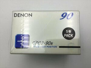 未開封 ◇ DENON C'D02-90N CD2-90N5P HIGH POSITION (カセット) テープ 90分 5巻パック