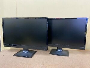 *[ used ]I*ODATA 21.5 type liquid crystal monitor LCD-MF223EBR-B5 1920×1080 non lustre display HDMI simple operation verification settled 2 pcs. set (4)