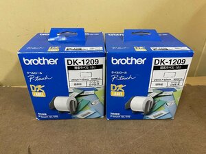 * free shipping *[ unused ]brother Brother original P-touch QL-550 for label roll DK-1209 address label ( small ) white thermo‐sensitive paper 29x62mm 800 sheets 2 piece set 