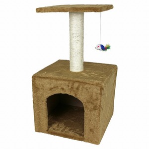  cat tower height 60cm Brown .. put cat house compact motion shortage cancellation nail burnishing playing place ... house as optimum! put type 