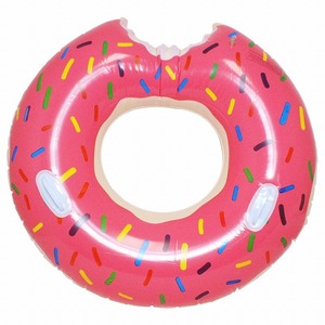  doughnuts swim ring diameter 95cm for adult pink pretty coming off wheel jumbo float . sea water . sea pool Okinawa Hawaii traveling abroad Insta 
