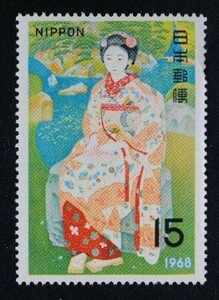 ☆コレクターの出品 切手趣味週間 『舞妓林泉』１５円 ＮＨ美品 P-31