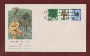 ☆コレクターの出品 ＦＤＣ『1981年 新動植物国宝図案切手』８０円及び９０円及び１００円　5-89