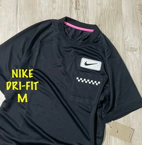 M 新品 NIKE ナイキ メンズ DRI-FIT Tシャツ ドライ ワイルドカード ワッペン トレーニングシャツ 黒 ブラック 半袖