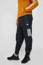 【S】アディダス adidas メンズ ウインドパンツ MWNDPBウーブンパンツ ナイロンパンツ シャカパン 防寒 防風 新品 フリース 裏起毛 黒_画像3