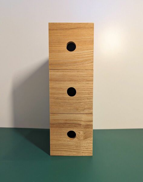 無印良品 木製小物収納3段 約幅8.4x奥行17×高さ25.2cm 