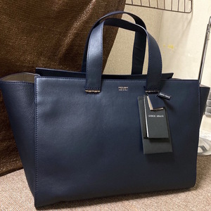 15Z240206W 未使用級 超美品 GIORGIO ARMANI ジョルジオアルマーニ メンズ ビジネスバッグ 検キ トート リュック ショルダーバッグ レザー