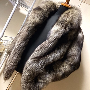 58Y240222P 超美品 超高級 FOX シルバーフォックス メンズOk 毛皮 ファー 検 コート ジャケット ブルゾン ダウン アウター Mサイズ