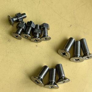 ★未使用★ステンレス 皿ネジ 11本まとめ 8×25mm 5本 ナット5個 10×25mm3本 10×30mm3本まとめ DIY 工事用材料 捻子 サラ頭