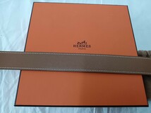 HERMES　エルメス　ベルト　Ｈ金具　紺色　レザー_画像9