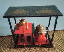 昭和レトロ　ひな道具　ひな祭り　茶の湯道具　サイズ約15.8cm×8ｃｍ×14.3ｃｍ　雛道具④　茶の湯　茶道具_画像1