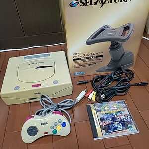 セガサターン SEGA SATURN 本体とレーシングコントローラー＆F-1ライブインフォメーションセット