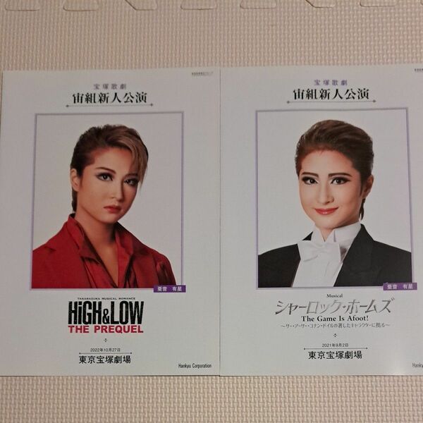 宝塚歌劇団　亜音有星さん　山吹ひばりさん　新人公演プログラム　HiGH&LOW　シャーロックホームズ