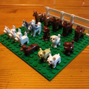 LEGO レゴ ミニフィグ 犬セット　ヨークシャテリア　フレンチブルドック　ハスキー　ダックスフンド　フレンズ　動物