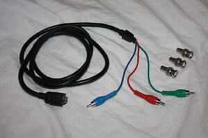  free shipping! component cable (BNC plug 3 piece attaching )