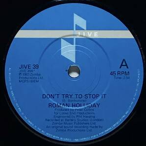 【英7】 ROMAN HOLLIDAY ローマンホリデイ DON'T TRY TO STOP IT おいらはハリキリボーイ BEAT MY TIME 1983 UK盤 7インチレコード 45 EPの画像4