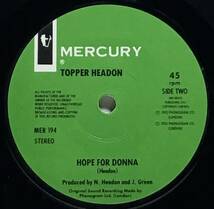 【英7】 TOPPER HEADON (THE CLASH)/ DRUMMING MAN (Vo. DIDI SKETCHER) / HOPE FOR DONNA / 1985 UK盤 7インチレコード EP 45 試聴済_画像5