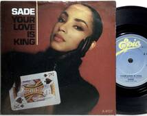 【英7】 SADE シャーデー YOUR LOVE IS KING / LOVE AFFAIR WITH LIFE (LIVE) 1984 UK盤 7インチシングルレコード EP 45 試聴済_画像1