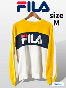 【FILA】フィラ ビッグロゴ バイカラー トレーナー スウェット 古着