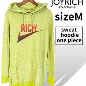 【美品】JOYRICH ジョイリッチ ロゴ パーカーワンピース Msize