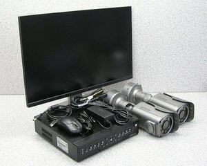 ■ONE 防犯カメラセット 2TB/4CH レコーダー OVR-4H ＋ HD-TVI 220万画素赤外線防犯カメラ DTC-1IR（2台） ＋ DELL 25型液晶モニタ U2515Hc