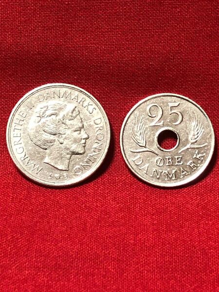 デンマーク　硬貨　コイン　2枚