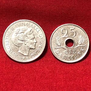 デンマーク 硬貨 コイン 2枚