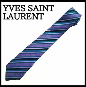 YVES SAINT LAURENT イヴサンローラン ネクタイ ストライプ柄 服飾小物 シルク