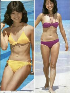 石川ひとみ　倉田まり子　中森明菜　三田寛子　森尾由美　伊藤麻衣子　岡田有希子　浜田朱里　石野真子　A4 サイズ　水着グラビア アイドル