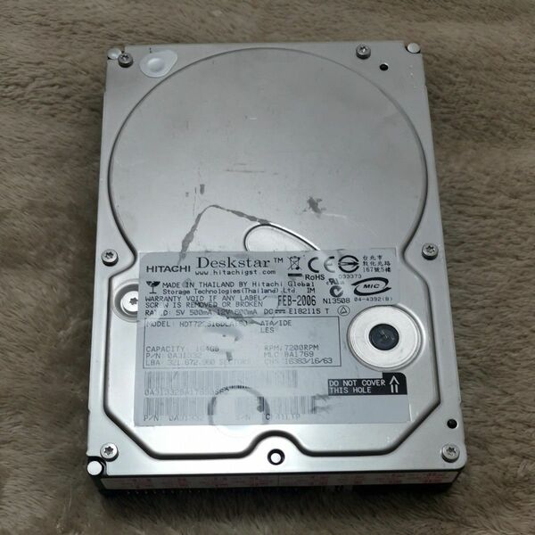 HGST 160GB内蔵ハードディスクドライブ　HDT722516DLAT80