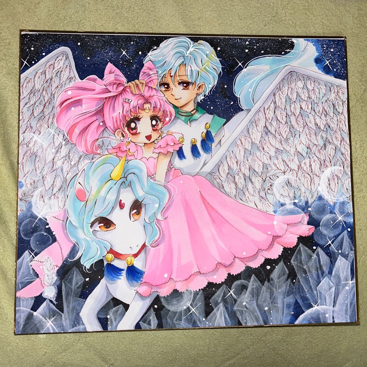 رسم توضيحي مكتوب بخط اليد لـ Pretty Guardian Sailor Moon Doujin Elios & Small Lady & Pegasus الجزء 2, كاريكاتير, سلع الانمي, رسم توضيحي مرسومة باليد