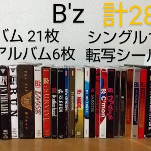 B'z アルバム21枚+ベストアルバム6枚+シングル1枚 計28枚+転写シール付