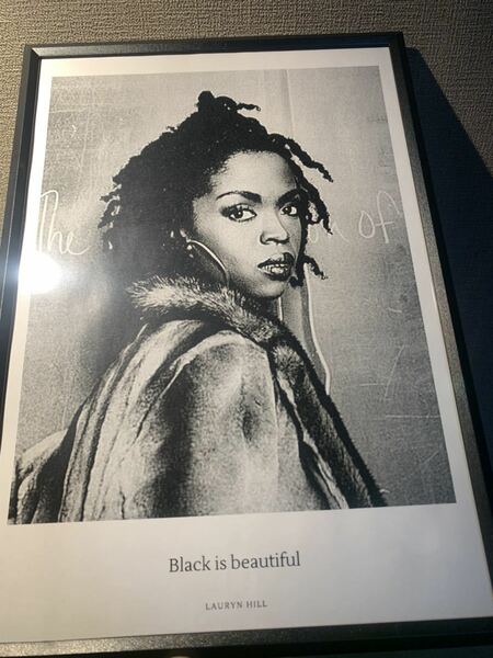 限定 LAURYN HILL fugees ② ローリンヒル A4 ポスター 額付き 送料込