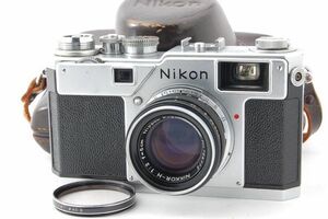 【希少美品】Nikon ニコン S4+５cmF2+ケース　レンジファインダー　返品保証#132ab