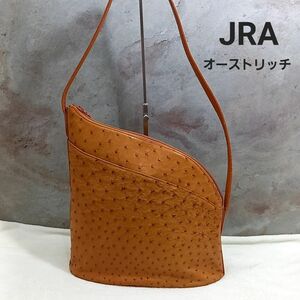 希少！！　JRA ショルダーバッグ　オーストリッチ　キャメル　変形　2way