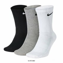 NIKE 3足組 エブリディ クッション クルーソックス SX7664-964 21-23cm ナイキ 子供 靴下 3P_画像1