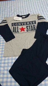 ♪0930☆未使用・保管品☆CONVERSE☆長袖Tシャツパジャマ　灰130②