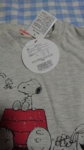 ♪160☆未使用・保管品☆PEANUTS☆スヌーピー長袖Tシャツ　灰杢130_画像2