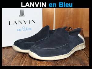 送料無料 即決【未使用】 LANVIN en Bleu ★ フラットローファー (26.5cm/EE) ★ ランバン オンブルー 86463 税込定価1万9800円 スリッポン