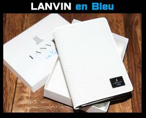 送料無料 即決【未使用】 LANVIN en Bleu ★ 牛革/やぎ革 Geo 二つ折り財布 ★ ランバン オン ブルー 税込定価1万6500円 品番593604 ③