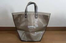 TEMBEA テンベア かばん トートバッグ 日本製 スケルトン×帆布 グレー系 O2402C_画像1